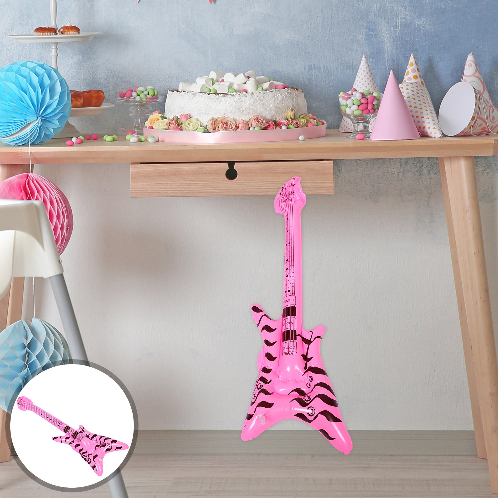 Musical Instrument You Blow - Guitarra Inflable de PVC, Instrumento Musical