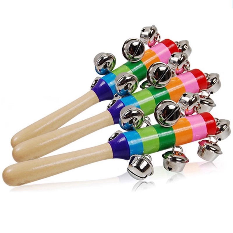 Musical Instrument For Toddlers - Cascabeles de mano de madera para