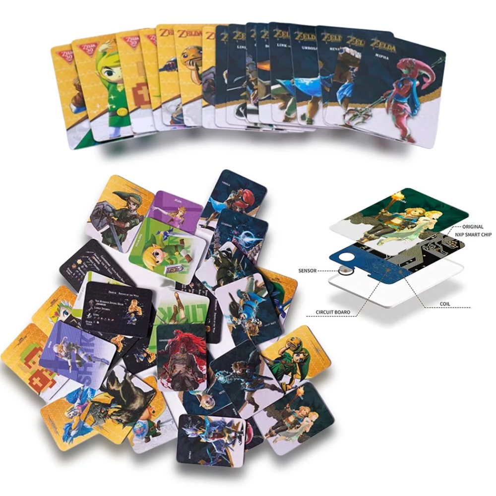 Musical Instrument Zelda - Tarjetas de Juego NFC Grandes/Mini, Tarjetas