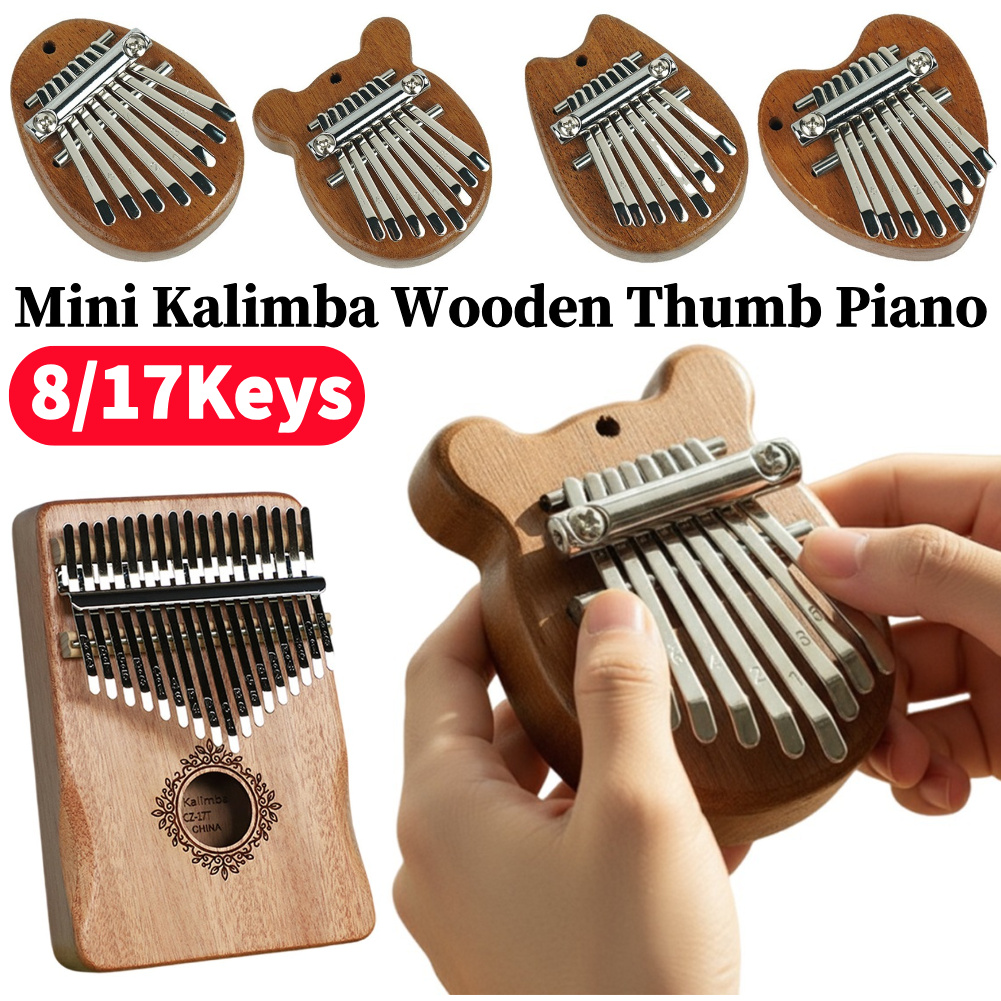Musical Instrument Kids - Mini Kalimba de Madera de 8/17