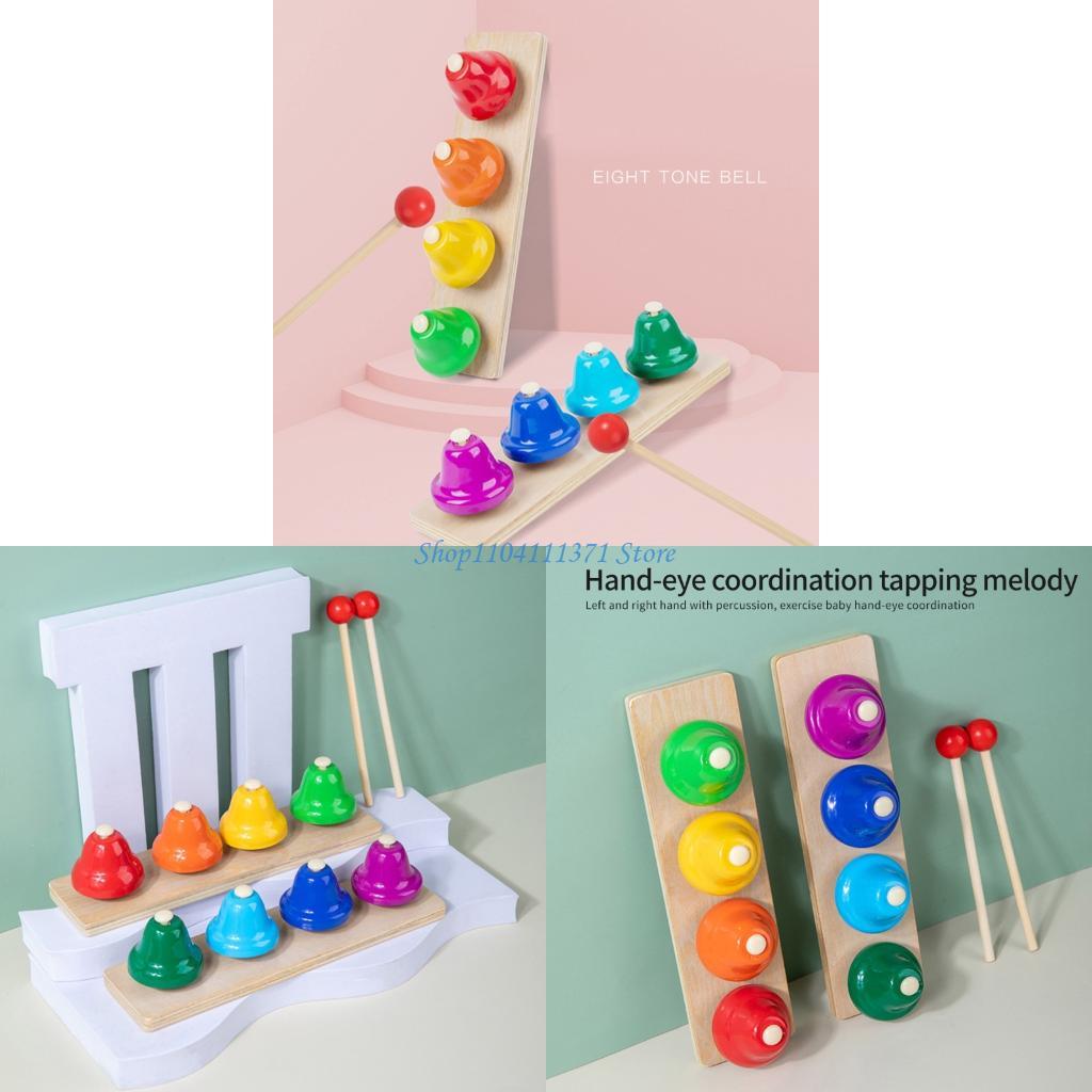 Musical Instrument For Toddlers - Campanas de mano de 8 notas,