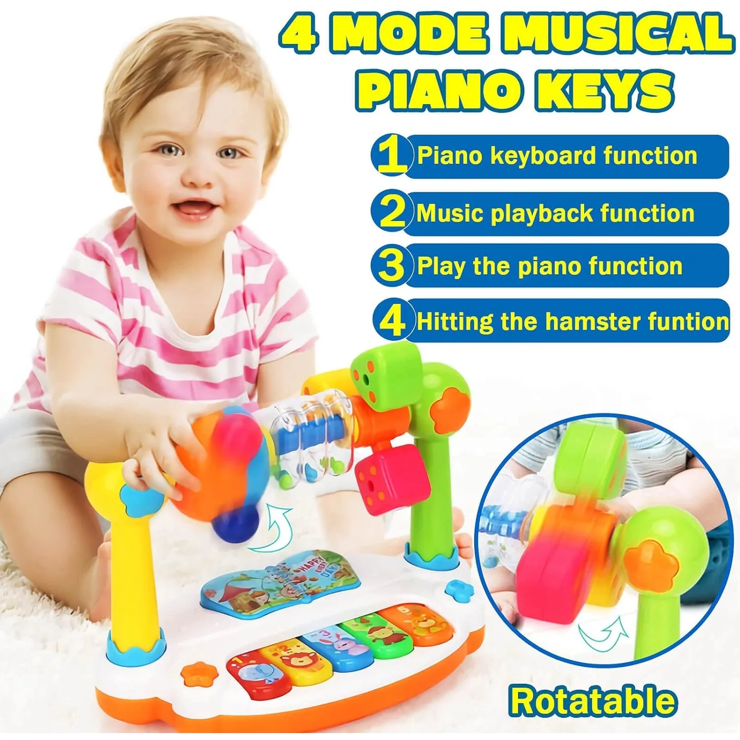Musical Instrument For Toddlers - Juguetes para bebés, teclas de piano,