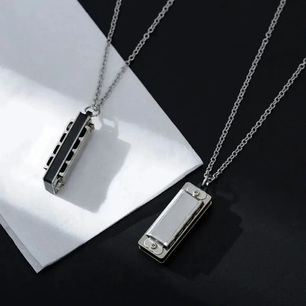 Musical Instrument You Blow - Mini collar de armónica para hombres