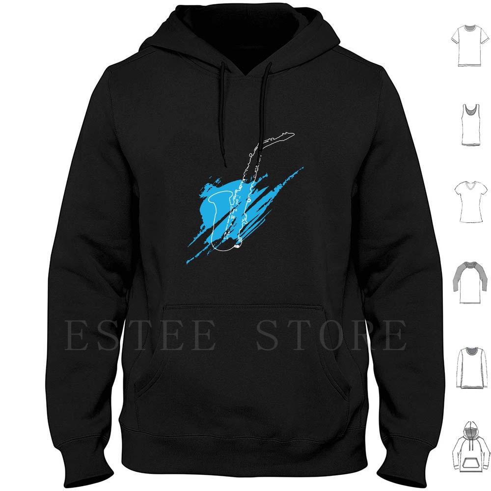 Silueta del saxofón sudaderas  - Song With Musical Instrument reseña y precio