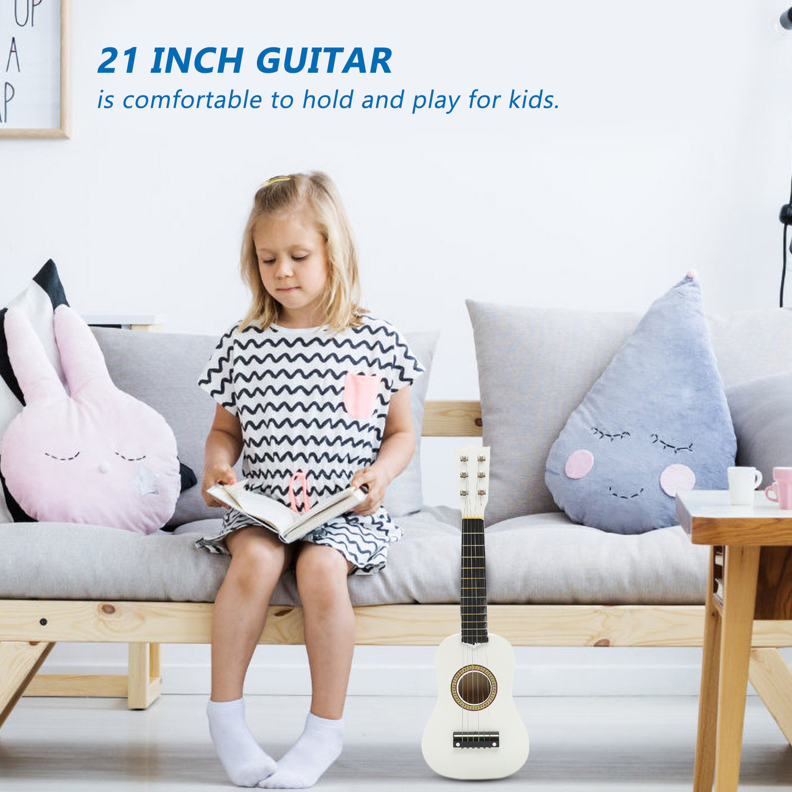Guitarra Acústica de 21 Pulgad - Musical Instrument Kids reseña y precio