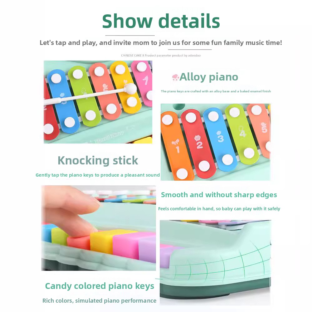 Piano de xilófono de 8 notas,  - Musical Instrument For Toddlers reseña y precio