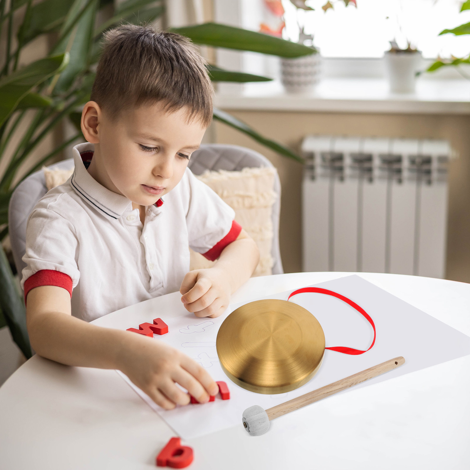 1 Juego de Mini Gong de Cobre  - Musical Instrument Gong reseña y precio