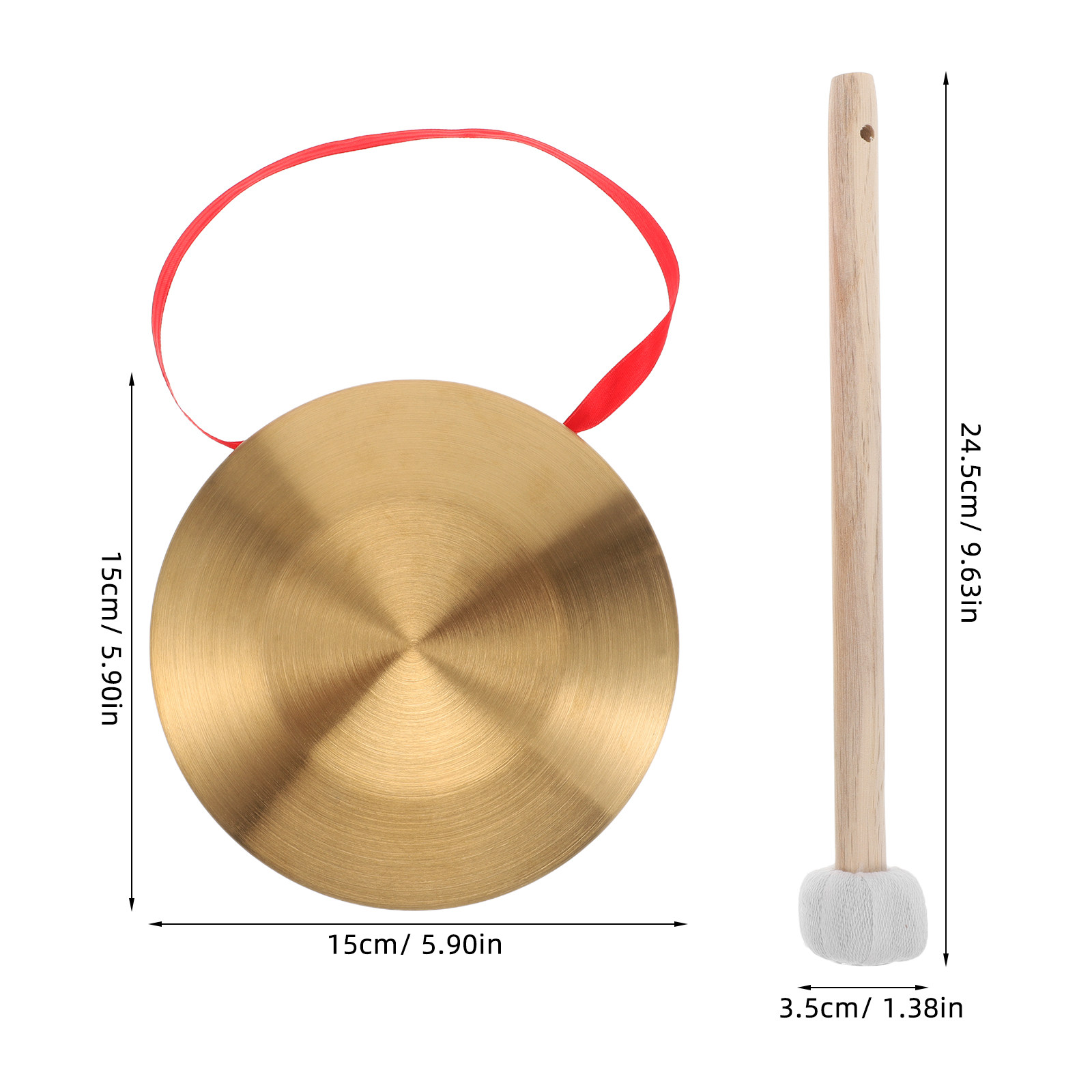 1 Juego de Mini Gong de Cobre  - Musical Instrument Gong reseña y precio