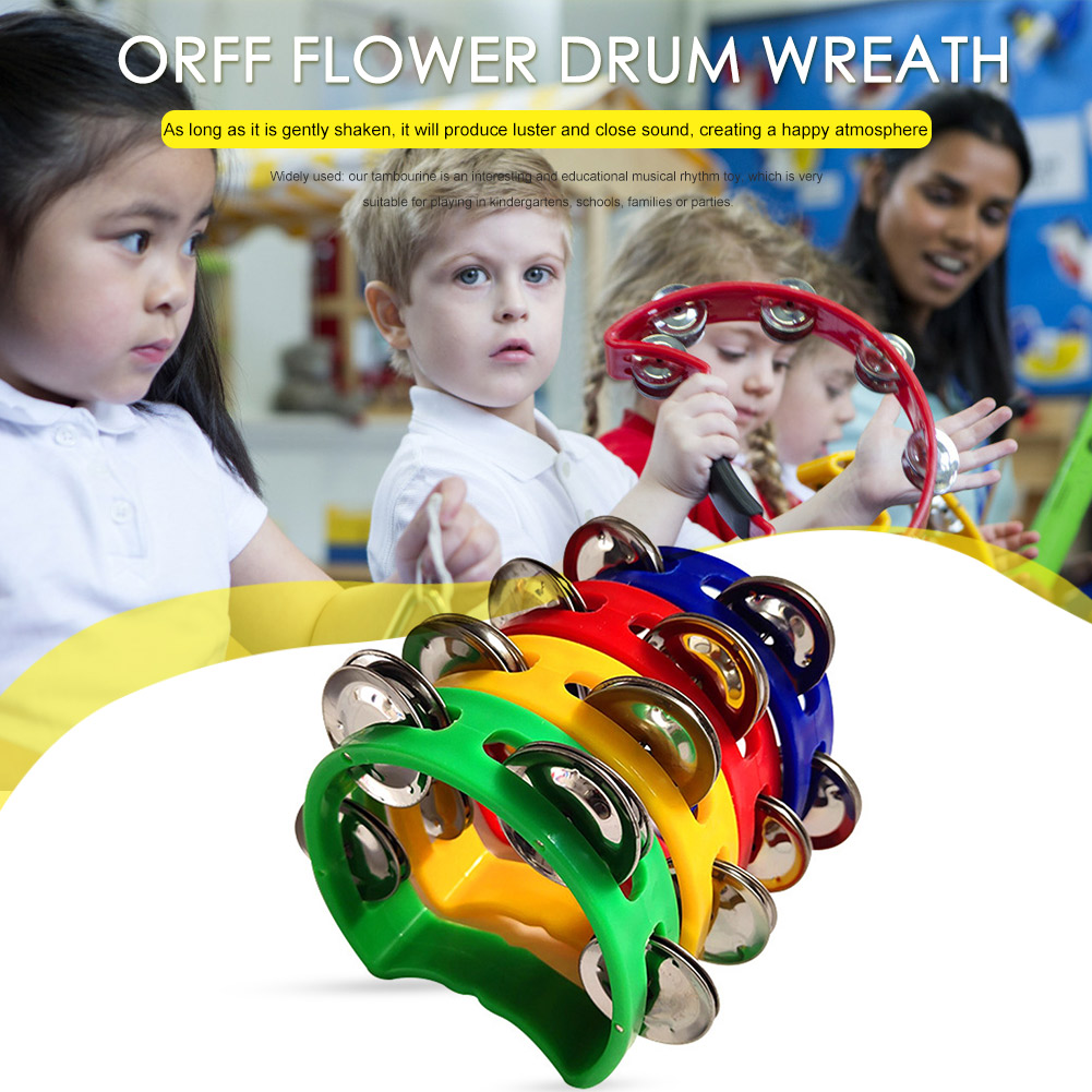 4 Uds pandereta cascabeles son - Musical Instrument Kids reseña y precio