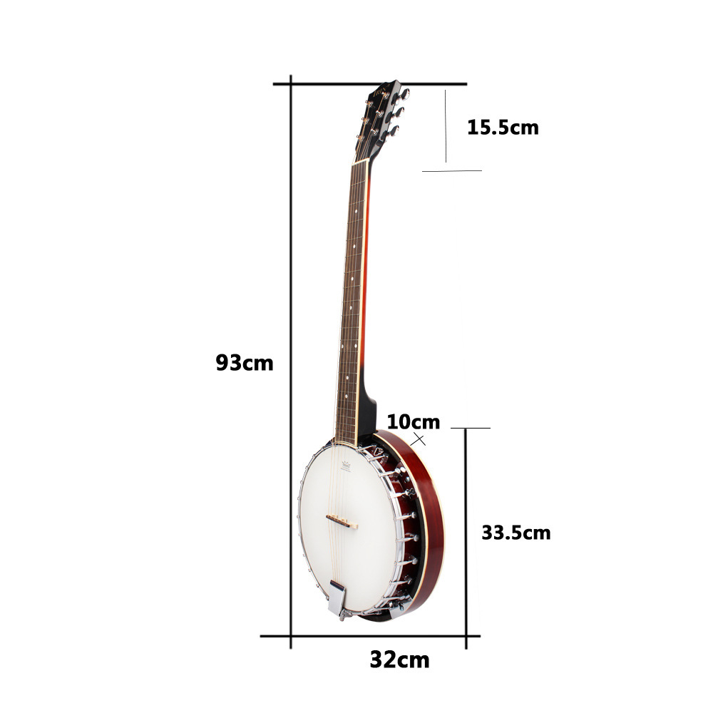Banjo de 6 cuerdas, hecho de m - Musical Instrument Banjo reseña y precio