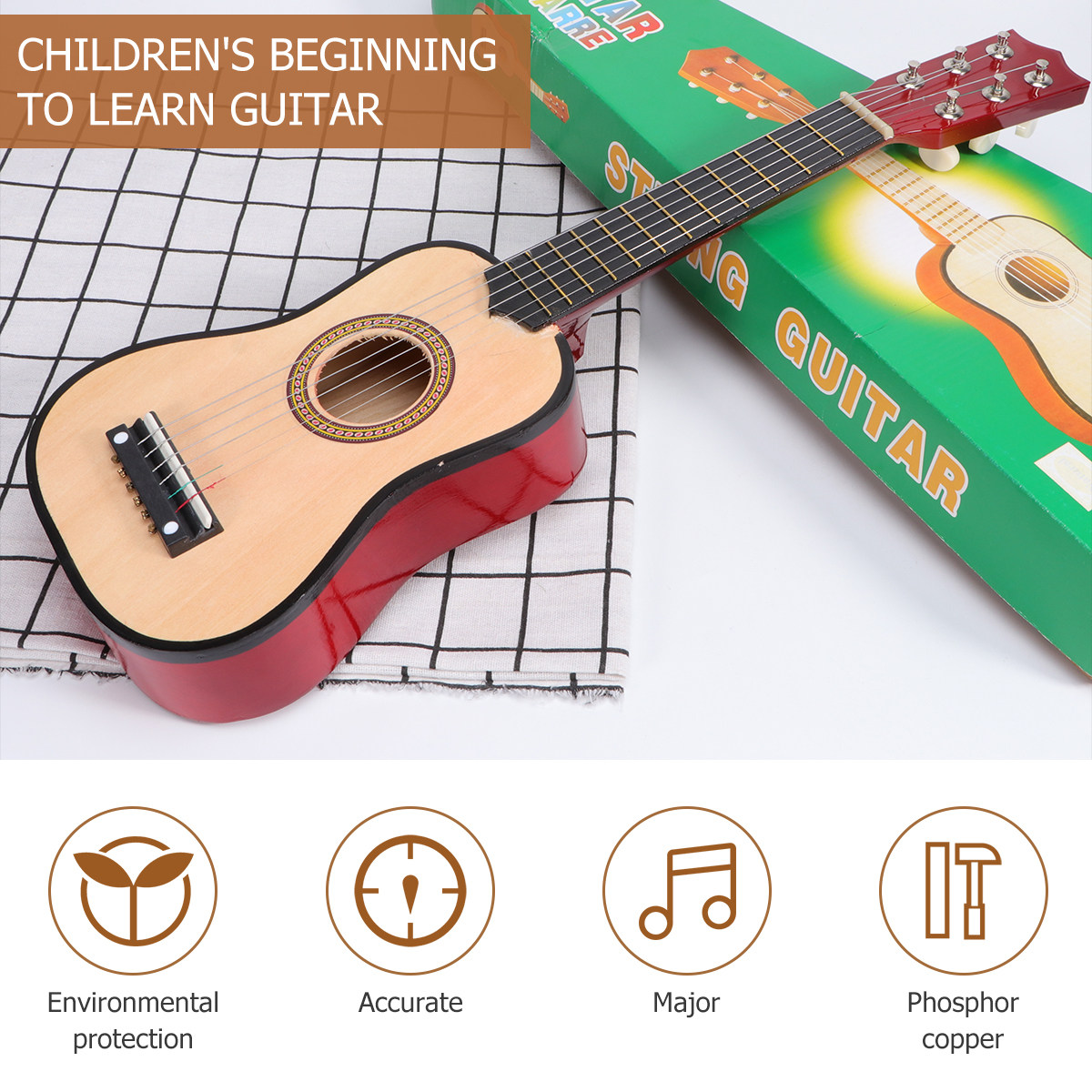 Guitarra Acústica de 21 Pulgad - Musical Instrument Kids reseña y precio