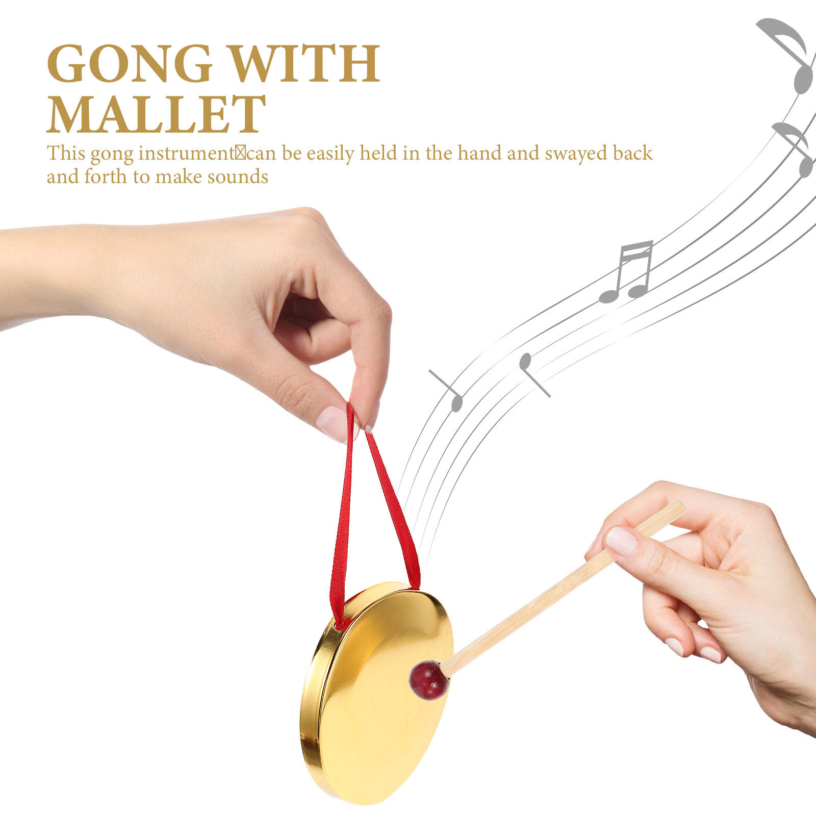 1 Juego de Gong de Mano de Met - Musical Instrument Gong reseña y precio